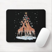 Giraffes Xmas Tree Giraffe Christmas Tree Merry Ch Mousepad (Mit Mouse)
