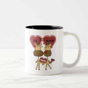 Giraffevalentine-Liebe-T - Shirts und Geschenke Zweifarbige Tasse