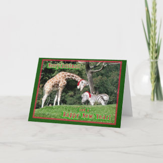 Giraffezebra-Weihnachten Feiertagskarte