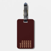 Giraffic Hearts Tiled Pattern Gepäckanhänger (Rückseite vertikal)