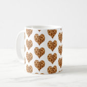 Giraffic Hearts Tiled Pattern Kaffeetasse (Vorderseite Links)