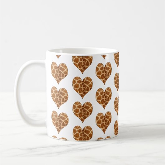 Giraffic Hearts Tiled Pattern Kaffeetasse (Links)