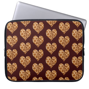 Giraffic Hearts Tiled Pattern Laptopschutzhülle