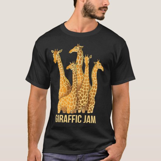 Giraffic Jam Funny Giraffe Traffic Pun Classic T-S T-Shirt (Vorderseite)