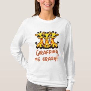 Giraffic Jam Niedlich Giraffen Cartoon Design T-Shirt