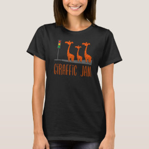 Giraffic Jam Niedlich Giraffes Traffic Safari Pun T-Shirt