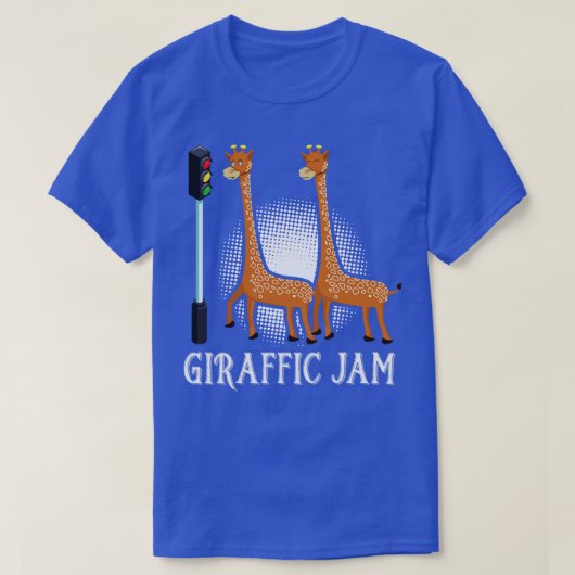 Giraffic Jam Traffic Jam Pun T-Shirt (Design vorne)