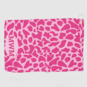 Giraffinerie Monogramm, Hautpink Golfhandtuch (Horizontal)