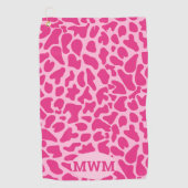 Giraffinerie Monogramm, Hautpink Golfhandtuch (Vorderseite)