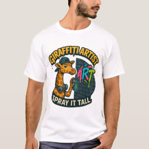 Giraffiti Artist T - Shirt - Funny Graffiti Giraff