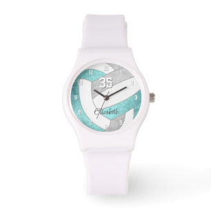 Giralaqua graue personalisierte Volleyball Armbanduhr