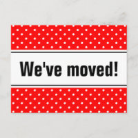 Giralbewegte Postkarten | Rot-Weiß-Polka-Punkte