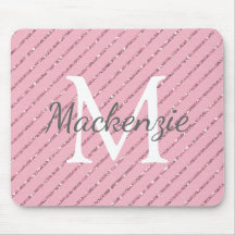 Giralblush Pink Glitzer Streifen Monogramm