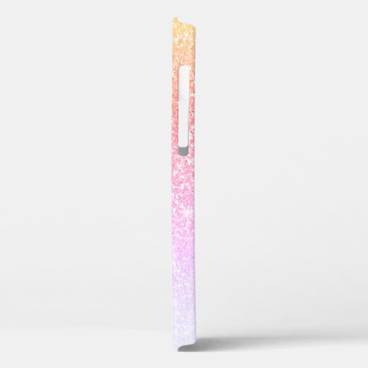 Giralbow Rosa Glitzer Rosa Monogramm Name Case-Mate iPhone Hülle (Rückseite / Links)