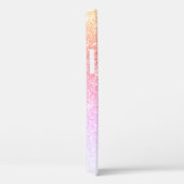 Giralbow Rosa Glitzer Rosa Monogramm Name Case-Mate iPhone Hülle (Rückseite / Rechts)