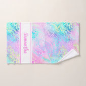 Giralbow Shimmer Leopard Print Personalisiert Badhandtuch Set (Handtuch)