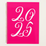 Giralhot pink magenta benutzerdefiniert niedliches planer<br><div class="desc">Girly heiß rosa fuchsia magenta und weiß benutzerdefinierte Skriptjahr Typografie niedlich stilvolle elegante Planner. Vollständig anpassbarer weißer Skripttext,  scharf rosa schlichter Hintergrund. Sie können es mit Ihren Initialen,  Monogramm,  Jahr,  etc. personalisiert,  oder einfach den Text löschen,  und verließ die rot rosa solide schlichte Farbe.</div>