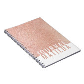 Giralminimale Rose Gold Glitzer Typografie Journal Notizblock (Rechte Seite)