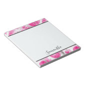 Giralrosa Abstrakte Kreise Notizblock (angewinkelt)