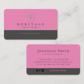 Giralrosa Berufliche Social-Media-Logo Visitenkarte (Vorne/Hinten)