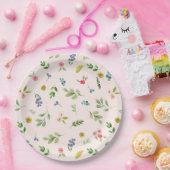 Giralrosa Blume Muster Party Paper Teller (Party)