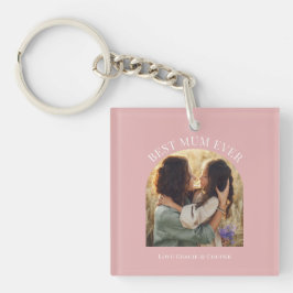 Giralrosa-Foto-Typografie Schlüsselanhänger