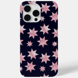Giralrosa Glam Sterne am nächtlichen blauen Himmel Case-Mate iPhone Hülle