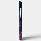 Giralrosa Glitzer Funkelnd Monogram Case-Mate iPhone Hülle (Rückseite / Links)