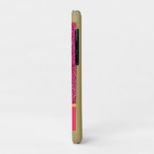 Giralrosa Glitzer Golden Monogram Letter M  Case-Mate iPhone Hülle (Hinten/Links)