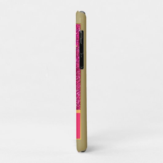 Giralrosa Glitzer Golden Monogram Letter M  Case-Mate iPhone Hülle (Hinten/Links)