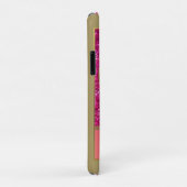 Giralrosa Glitzer Golden Monogram Letter M  Case-Mate iPhone Hülle (Hinten/Rechts)