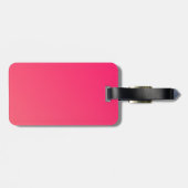 Giralrosa Glitzer Golden Monogram Letter M  Gepäckanhänger (Rückseite horizontal)