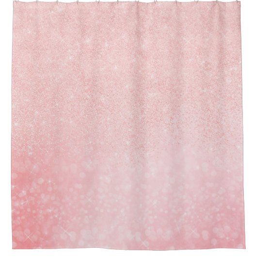 Giralrosa Glitzer Luxusdesign Duschvorhang (Vorderseite)