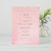 Giralrosa Glitzer Luxusdesign Einladung (Stehend Vorderseite)