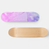 Giralrosa Glitzer Moderner Name personalisiert coo Skateboard (Horizontal)