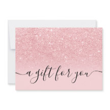 Giralrosa Glitzer ombre Glitzern Geschenkgutschein