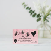 Giralrosa Glitzer ombre vielen Dank, die Sie mit L Visitenkarte (Stehend Vorderseite)