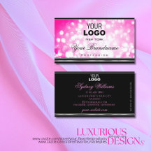 Giralrosa Glitzer Schwarz-Silber-Grenze und Logo