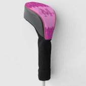 Giralrosa-Glitzer-Zackenzag, Monogramm Golf Headcover (angewinkelt)