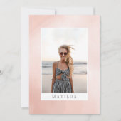 Giralrosa Junggeselinnen-Abschied Foto Ankündigung (Rückseite)