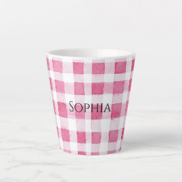 Giralrosa Karierte Streifen Geburtstag Milchtasse