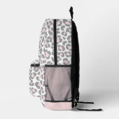Giralrosa Leopard Print Personalisiert Bedruckter Rucksack (Rechts)