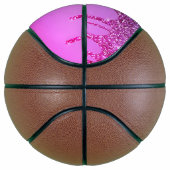 Giralrosa Lila Glitzer Sparkle Tropfens Monogram Basketball (Rechts)