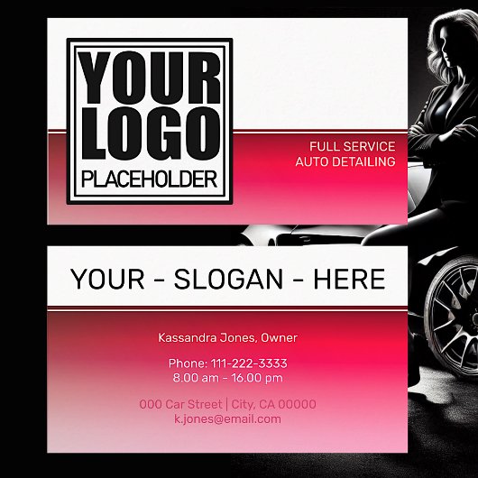 Giralrosa Logo Vorlage Farbe Farbverlauf Ombre Coo Visitenkarte