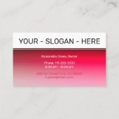 Giralrosa Logo Vorlage Farbe Farbverlauf Ombre Coo Visitenkarte (Rückseite)