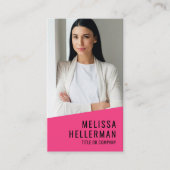 Giralrosa Modernes Minimalistisches Logo QR-Code Visitenkarte (Vorderseite)