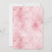 Giralrosa Pfirsich Lila Burgund Wasserfarben Einladung (Rückseite)