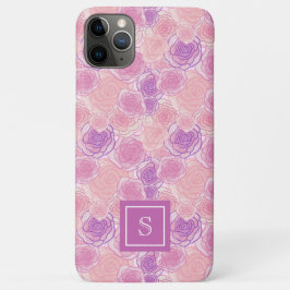 Giralrosa Retro Rose Floral Monogramm Case-Mate iPhone Hülle