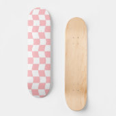 Giralrosa Retro-Schachbrett-Muster Skateboard (Vorderseite)