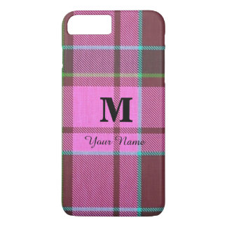Giralrosa Tartan kariert personalisiert Case-Mate iPhone Hülle